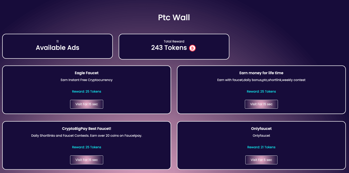 Claimcoin - PTC Wall