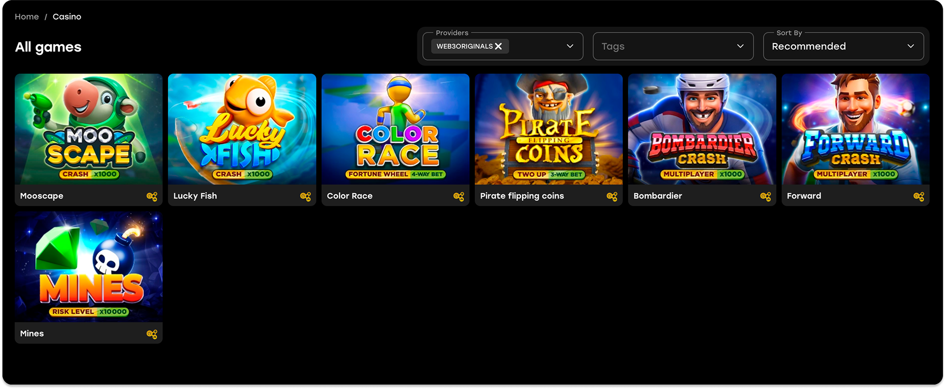 FairSpin Casino Review - Web3Originals Games Collection