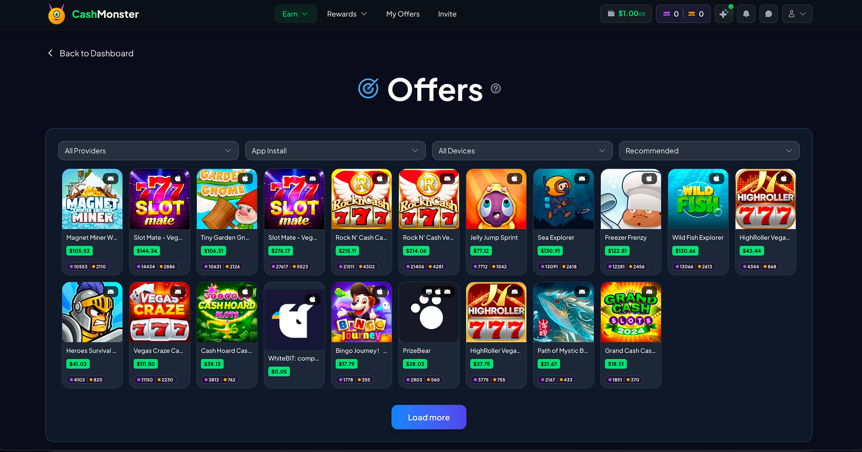 CashMonster Offerwalls