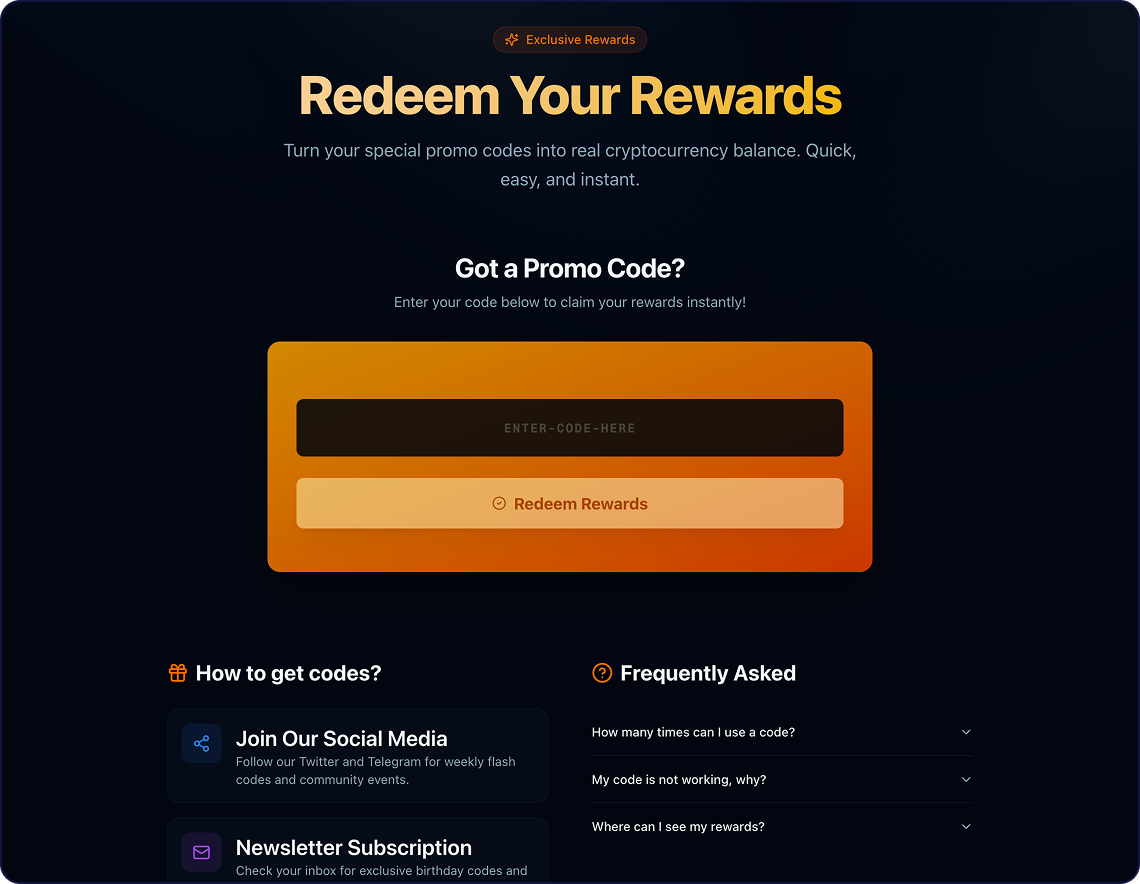 Promo Codes Panel