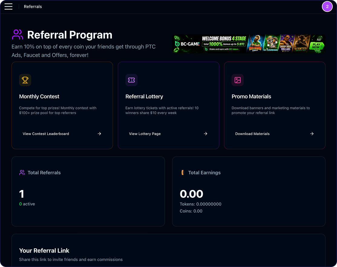 Referral Dashboard