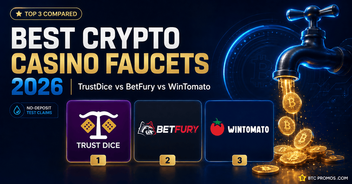 Best Crypto Casino Faucets in 2026 - TrustDice, BetFury and WinTomato